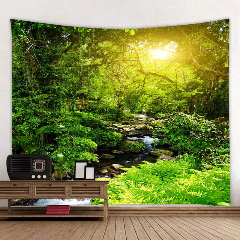 Llamazing Forest Tapestry - Magic Landscape for Living Room & Bedroom (78''L60''W) - Image 1